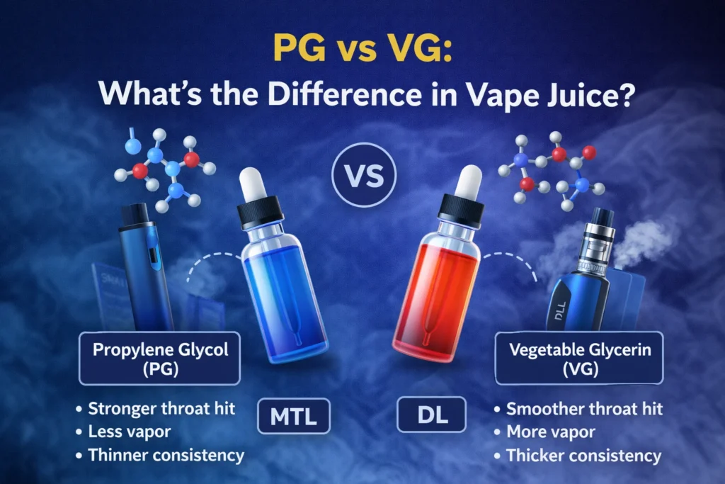 pg and vg in vape juice PG vs VG: What's the Difference in Vape Juice?