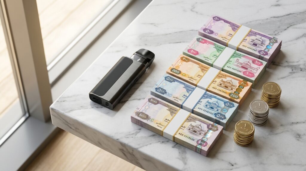Vaping vs smoking cost comparison in UAE AED